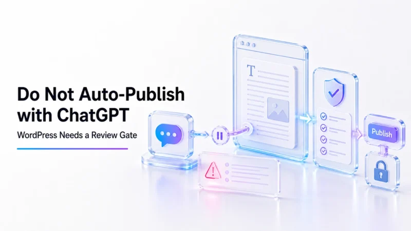 Why I Do Not Let ChatGPT Auto-Publish WordPress Posts