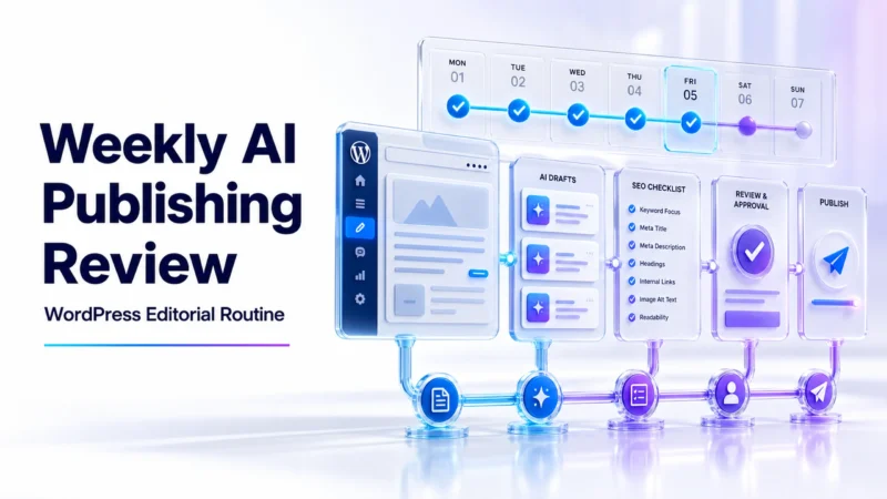 My Weekly WordPress AI Publishing Review Routine