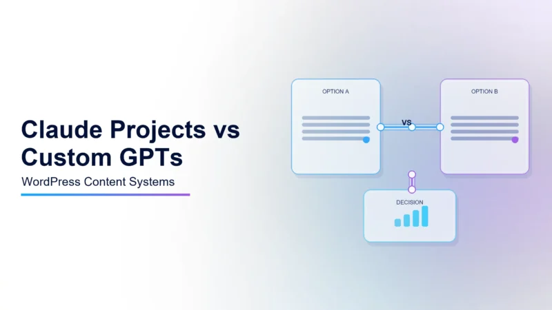 Claude Projects vs Custom GPTs for WordPress Content Systems